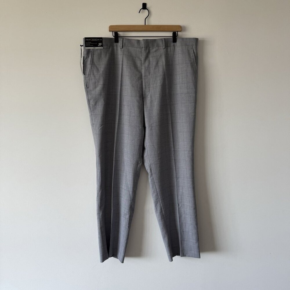 NWT JF J.‎ Ferrar Mens Dress Pants Stretch Size 46 Gray Old Money Church Event